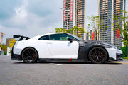 DRY CARBON BODY KIT for Nissan GT-R R35 2007 - 2016
Set includes:

Front Bumper
Front Lip
Front Canards
Hood Bonnet
Side Skirts
Rear Spoiler Wing
Trunk Lid
Rear Diffuser
Rear Bumper
Material: Dry Carbon

NOTE: Professional installation is required.