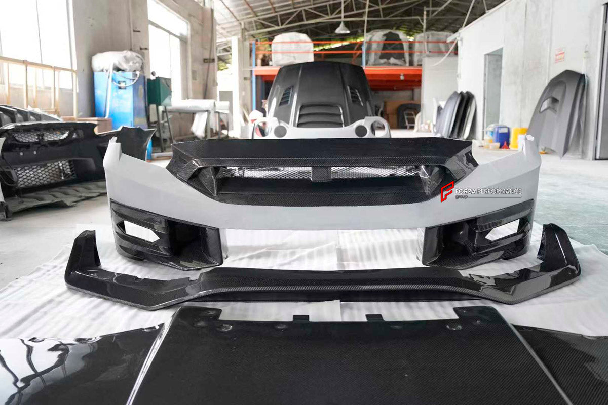 DRY CARBON BODY KIT for Nissan GT-R R35 2007 - 2016
Set includes:

Front Bumper
Front Lip
Front Canards
Hood Bonnet
Side Skirts
Rear Spoiler Wing
Trunk Lid
Rear Diffuser
Rear Bumper
Material: Dry Carbon

NOTE: Professional installation is required.
