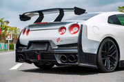 DRY CARBON BODY KIT for Nissan GT-R R35 2007 - 2016
Set includes:

Front Bumper
Front Lip
Front Canards
Hood Bonnet
Side Skirts
Rear Spoiler Wing
Trunk Lid
Rear Diffuser
Rear Bumper
Material: Dry Carbon

NOTE: Professional installation is required.