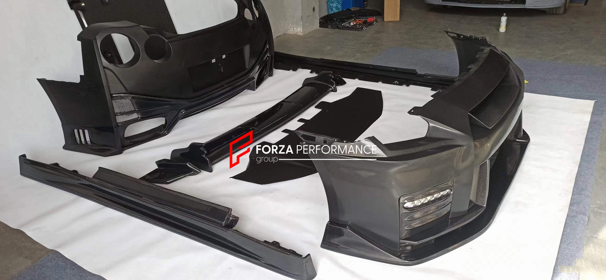 DRY CARBON BODY KIT for NISSAN GT-R R35  Set include:  Front Bumper Side Skirts Rear Spoiler Rear Bumper