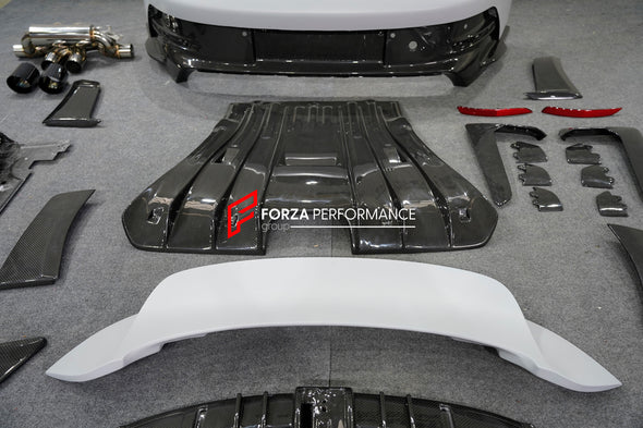 CONVERSION DRY CARBON BODY KIT for PORSCHE 911 992.1 CARRERA CARRERA S 2019 - 2025 UPGRADE to PORSCHE 911 992 GT3 RS 2019 - 2025

Set includes:

Front Bumper
Front Lip
Front Hood
Front Fender Air Vents

Side Door Panels

Side Skirts
Rear Bumper

Rear Diffuser
Rear Big Spoiler
Rear Base Spoiler
Rear Engine Hood
Rear Canards
Exhaust System


Material: Dry Carbon

Will Fit: PORSCHE 911 992.1 CARRERA CARRERA S 2019 - 2025

NOTE: Professional installation is required.

Carbon Fiber Body Kit for Porsche GT3 RS – 