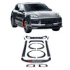 DRY CARBON BODY KIT for PORSCHE CAYENNE 9Y0 FACELIFT 2023+  Set includes:  Front Lip Front Bumper Air Vent Covers Fender Flares Side Skirts Roof Spoiler Rear Diffuser with LED Tail Light