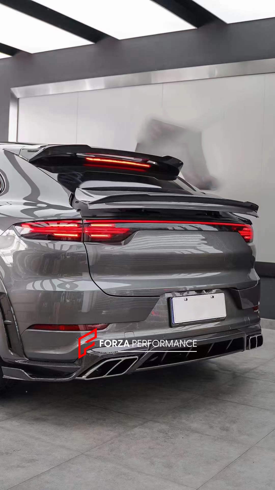 DRY CARBON BODY KIT for PORSCHE CAYENNE 9YA 2018+  Set includes:  Hood Headlight Add-ons Front Bumper Air Vents Front Lip Side Skirts Fender Air Vents Roof Spoiler Rear Spoiler Rear Diffuser
