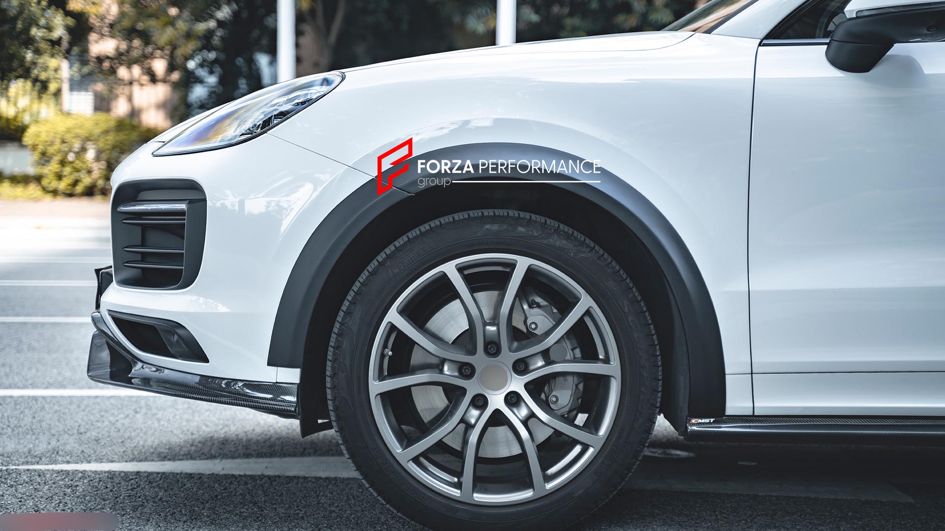 DRY CARBON WIDEBODY KIT for PORSCHE CAYENNE COUPE 2018 - 2023 Forza Performance custom fit CMST design style 