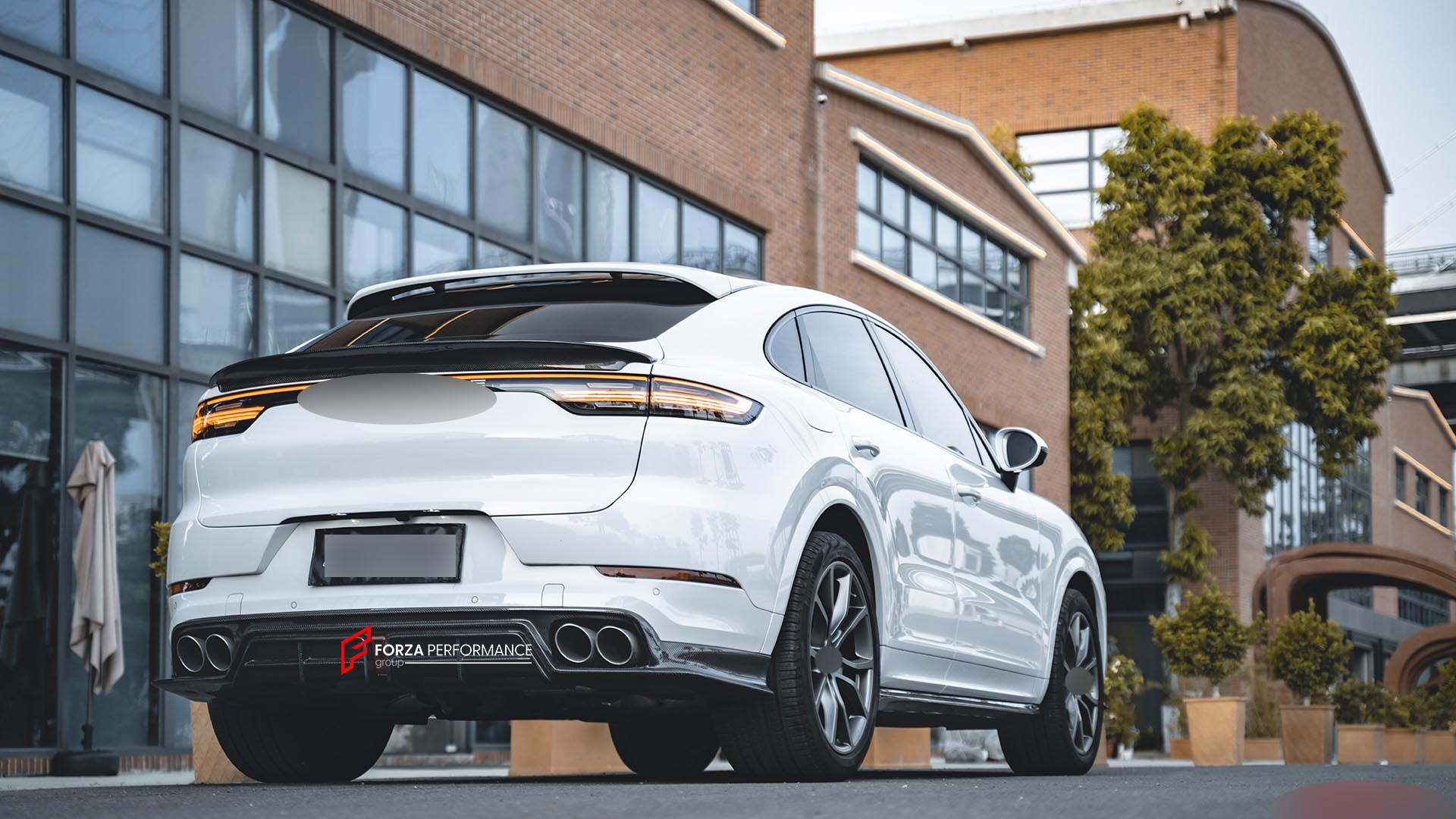 DRY CARBON WIDEBODY KIT for PORSCHE CAYENNE COUPE 2018 - 2023 Forza Performance custom fit CMST design style 