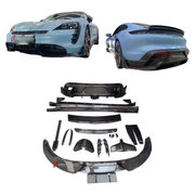 DRY CARBON BODY KIT for PORSCHE TAYCAN J1 2020 - 2024 FORZA PERFORMANCE custom fit MS Style

Set includes:
Front Lip
Front Bumper Center Trim
Headlight Inserts
Side Mirror Covers
Body Side Door Moldings
Side Skirts
Ducktail Spoiler
Rear Diffuser

Material: Dry Carbon, Carbon

NOTE: Professional installation is required.