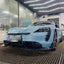 DRY CARBON BODY KIT for PORSCHE TAYCAN J1 2020 - 2024 FORZA PERFORMANCE custom fit MS Style

Set includes:
Front Lip
Front Bumper Center Trim
Headlight Inserts
Side Mirror Covers
Body Side Door Moldings
Side Skirts
Ducktail Spoiler
Rear Diffuser

Material: Dry Carbon, Carbon

NOTE: Professional installation is required.
