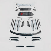 DRY CARBON BODY KIT for Rolls Royce Cullinan 2018 - 2024
Set includes:

Front Lip
Front Bumper Air Vent Trims
Side Skirts
Roof Spoiler
Ducktail Spoiler
Rear Bumper
Rear Bumper Fins
Rear Diffuser
Material: Dry Carbon

NOTE: Professional installation is required.