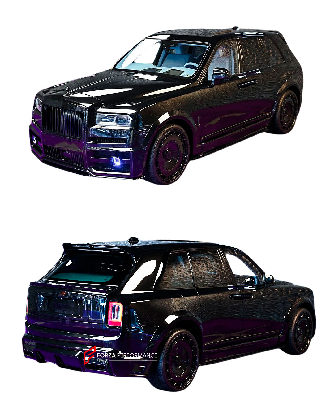 DRY CARBON BODY KIT for ROLLS ROYCE CULLINAN 2018 - 2024

Set includes:

Front Bumper
Front Fenders
Front Fender Flares
Side Skirts
Rear Fender Flares

Roof Spoiler
Rear Spoiler
Rear Bumper
Exhaust Tips

Material: Dry Carbon