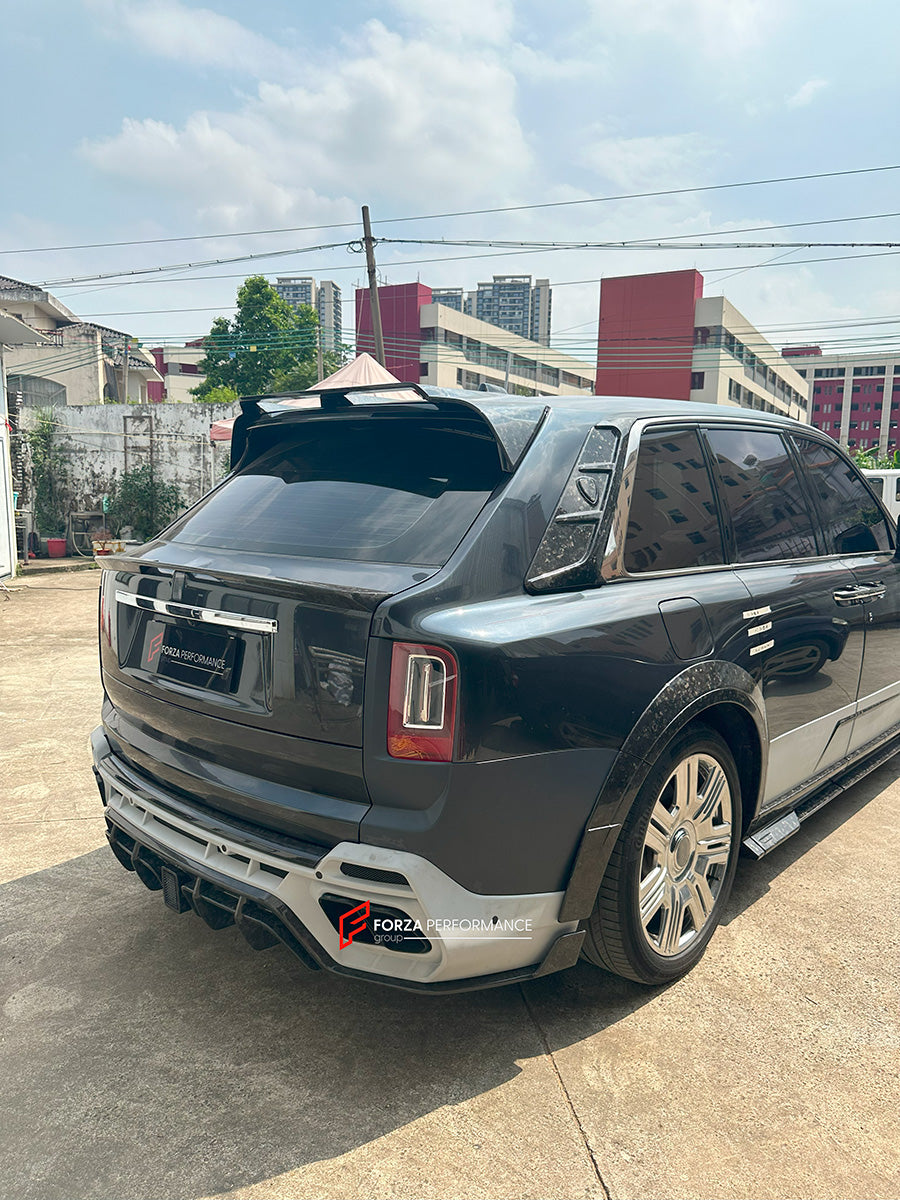 BODY KIT for ROLLS-ROYCE CULLINAN SERIES 2 2024+




Set includes:

Front Lip
Front Bumper
Front Bumper Meshes

Front Grille Frame
Hood / Bonnet
Front Fenders
Fenders Flares
Door Covers
Side Skirts
Roof Spoiler
D-Pillar Panel
Rear Trunk Spoiler
Rear Panel
Rear Bumper
Rear Diffuser
Exhaust Tips
Material: Dry Carbon
