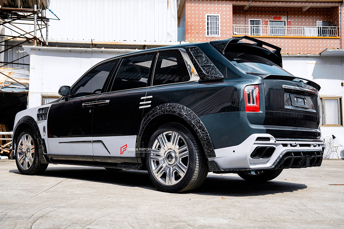 BODY KIT for ROLLS-ROYCE CULLINAN SERIES 2 2024+




Set includes:

Front Lip
Front Bumper
Front Bumper Meshes

Front Grille Frame
Hood / Bonnet
Front Fenders
Fenders Flares
Door Covers
Side Skirts
Roof Spoiler
D-Pillar Panel
Rear Trunk Spoiler
Rear Panel
Rear Bumper
Rear Diffuser
Exhaust Tips
Material: Dry Carbon
