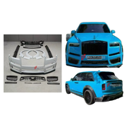 DRY CARBON BODY KIT for ROLLS-ROYCE CULLINAN SERIES II 2024+ FORZA PERFORMANCE custom fit 1016 Industries Style

Set includes:
Front Lip
Front Bumper Assembly
Front Bumper Air Vent Covers
Front Grille
Fender Flares
Side Skirts
Ducktail Spoiler
Rear Diffuser

Material: Dry Carbon

NOTE: Professional installation is required.