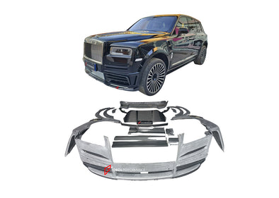 DRY CARBON BODY KIT for ROLLS-ROYCE CULLINAN




Set includes:

Front Bumper
Front Fenders
Fender Flares
Side Skirts
Rear Bumper
Hood Bonnet
Trunk Spoiler
Roof Spoiler
Material: Dry Carbon (No Painted)


NOTE:&nbsp;Professional installation is required.


Payment ►
Visa

Mastercard

PayPal with a credit card (add 4.4% at checkout)
Payoneer
Cryptocurrency
Shipment ►
By express DHL/UPS/TNT/FedEx
To the local international airport
Special line by air
Special line by the sea
To Europe and the UK by train

Pleas