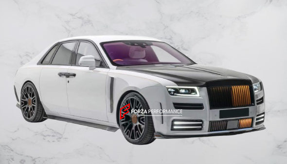 DRY CARBON BODY KIT for ROLLS-ROYCE GHOST 2020+

Set includes:

Hood
Front Bumper
Front Lip
Side Skirts
Rear Bumper
Rear Diffuser
Rear Spoiler
Roof Spoiler

Material: Dry Carbon

NOTE: Professional installation is required

Payment ►
Visa

Mastercard

PayPal with a credit card (add 4.4% at checkout)
Payoneer
Cryptocurrency
Shipment ►
By express DHL/UPS/TNT/FedEx
To the local international airport
Special line by air
Special line by the sea
To Europe and the UK by train

Please let us know which shipping opt