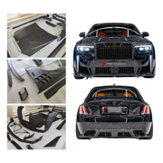 DRY CARBON BODY KIT for ROLLS-ROYCE GHOST II RR21 2020 - 2025
Set includes:

Front Lip
Front Bumper Assembly
Hood Bonnet
Front Fenders
Side Skirts
Ducktail Spoiler
Rear Bumper
Rear Diffuser
Exhaust Tips
Material: Dry Carbon

NOTE: Professional installation is required.