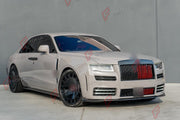 DRY CARBON BODY KIT for ROLLS-ROYCE GHOST II RR21 2020 - 2025
Set includes:

Front Lip
Front Bumper Assembly
Hood Bonnet
Front Fenders
Side Skirts
Ducktail Spoiler
Rear Bumper
Rear Diffuser
Exhaust Tips
Material: Dry Carbon

NOTE: Professional installation is required.