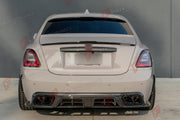 DRY CARBON BODY KIT for ROLLS-ROYCE GHOST II RR21 2020 - 2025
Set includes:

Front Lip
Front Bumper Assembly
Hood Bonnet
Front Fenders
Side Skirts
Ducktail Spoiler
Rear Bumper
Rear Diffuser
Exhaust Tips
Material: Dry Carbon

NOTE: Professional installation is required.