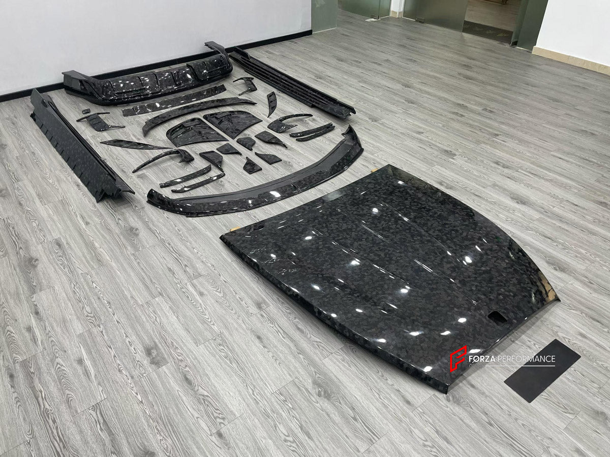 DRY CARBON BODY KIT for ROLLS-ROYCE SPECTRE 2023+ FORZA PERFORMANCE custom fit M Style

Set includes:
Front Lip
Front Bumper Canards
Hood Bonnet
Side Skirts
Rear Diffuser

Material: Dry Carbon, Carbon

NOTE: Professional installation is required.