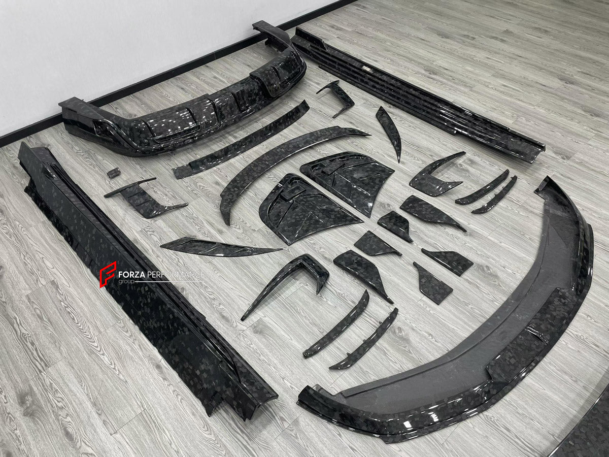 DRY CARBON BODY KIT for ROLLS-ROYCE SPECTRE 2023+ FORZA PERFORMANCE custom fit M Style

Set includes:
Front Lip
Front Bumper Canards
Hood Bonnet
Side Skirts
Rear Diffuser

Material: Dry Carbon, Carbon

NOTE: Professional installation is required.