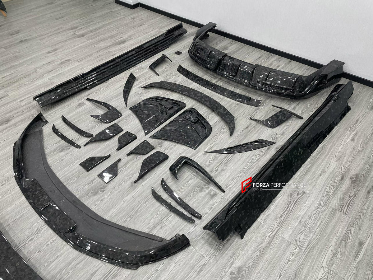DRY CARBON BODY KIT for ROLLS-ROYCE SPECTRE 2023+ FORZA PERFORMANCE custom fit M Style

Set includes:
Front Lip
Front Bumper Canards
Hood Bonnet
Side Skirts
Rear Diffuser

Material: Dry Carbon, Carbon

NOTE: Professional installation is required.