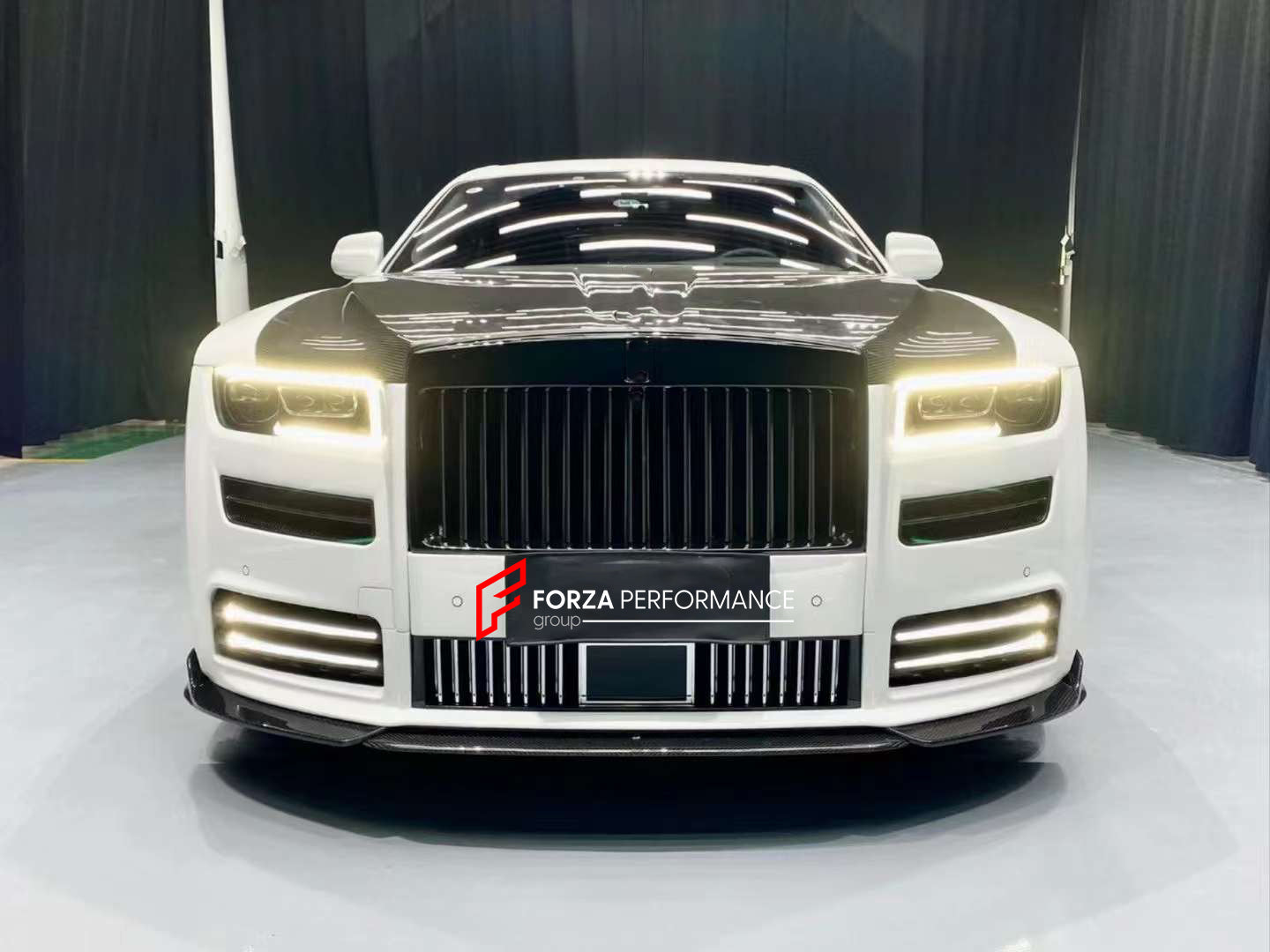 DRY CARBON BODY KIT for ROLLS-ROYCE GHOST 2020+  Set includes:  Hood Front Bumper Front Lip Side Skirts Rear Bumper Rear Diffuser Rear Spoiler Roof Spoiler