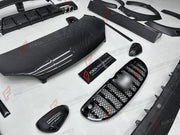 DRY CARBON BODY KIT for SMART FORTWO III W453 2014 - 2022  Set includes:  Front Hood/Bonnet Front Lip Mirror Covers Side Skirts Door Knobs Door Add-ons Rear Spoiler Rear Diffuser