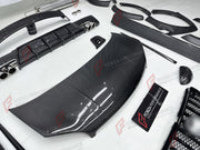 DRY CARBON BODY KIT for SMART FORTWO III W453 2014 - 2022  Set includes:  Front Hood/Bonnet Front Lip Mirror Covers Side Skirts Door Knobs Door Add-ons Rear Spoiler Rear Diffuser