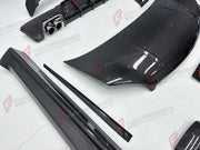 DRY CARBON BODY KIT for SMART FORTWO III W453 2014 - 2022  Set includes:  Front Hood/Bonnet Front Lip Mirror Covers Side Skirts Door Knobs Door Add-ons Rear Spoiler Rear Diffuser