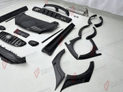DRY CARBON BODY KIT for SMART FORTWO III W453 2014 - 2022  Set includes:  Front Hood/Bonnet Front Lip Mirror Covers Side Skirts Door Knobs Door Add-ons Rear Spoiler Rear Diffuser
