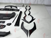 DRY CARBON BODY KIT for SMART FORTWO III W453 2014 - 2022  Set includes:  Front Hood/Bonnet Front Lip Mirror Covers Side Skirts Door Knobs Door Add-ons Rear Spoiler Rear Diffuser