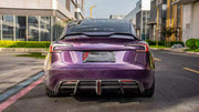 DRY CARBON BODY KIT for TESLA MODEL 3 FACELIFT HIGHLAND 2023+

Set includes:
Front Lip
Side Fender Vents
Side Mirror Covers
Side Skirts
Ducktail Spoiler
Rear Diffuser

Material: Dry Carbon

NOTE: Professional installation is required.