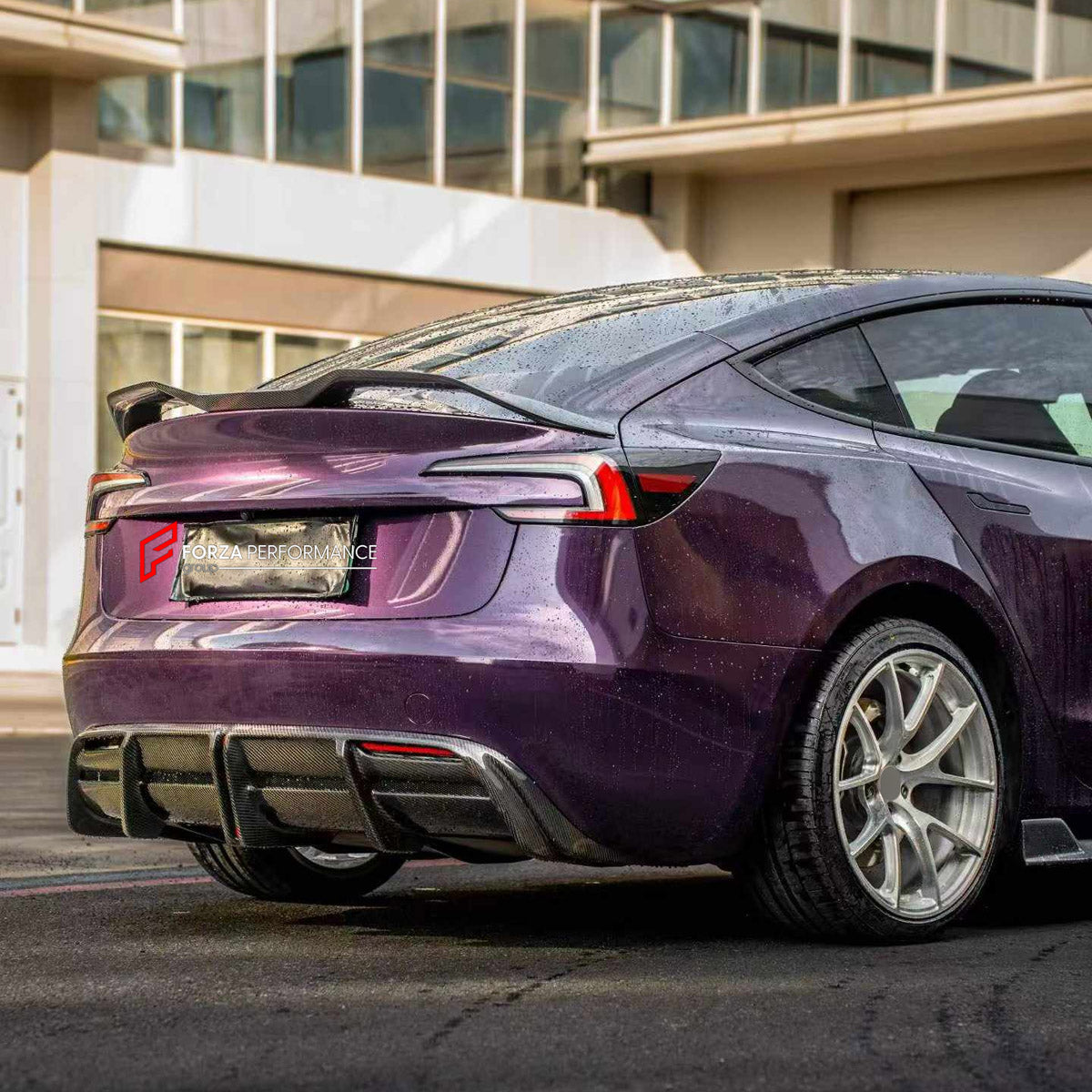 DRY CARBON BODY KIT for TESLA MODEL 3 FACELIFT HIGHLAND 2023+

Set includes:
Front Lip
Side Fender Vents
Side Mirror Covers
Side Skirts
Ducktail Spoiler
Rear Diffuser

Material: Dry Carbon

NOTE: Professional installation is required.