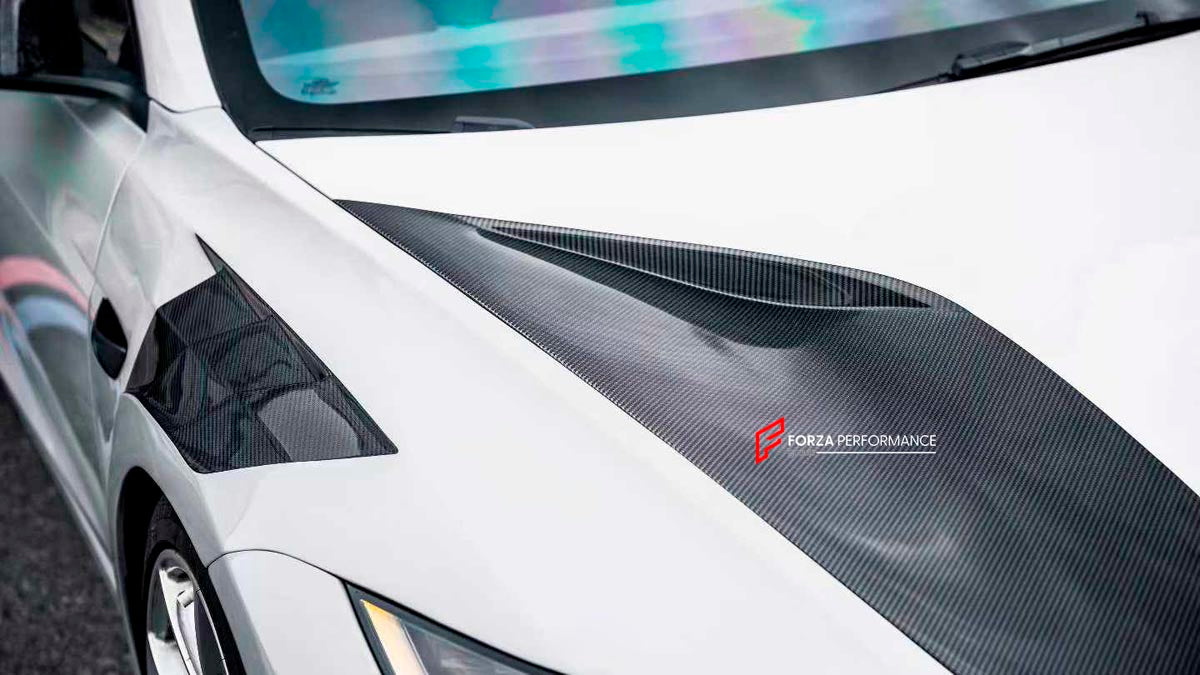 DRY CARBON BODY KIT for TESLA MODEL 3 HIGHLAND 2023+
Set includes:

Hood Bonnet
Front Fenders
Front Bumper
Front Lip
Material: Dry Carbon

NOTE: Professional installation is required.
