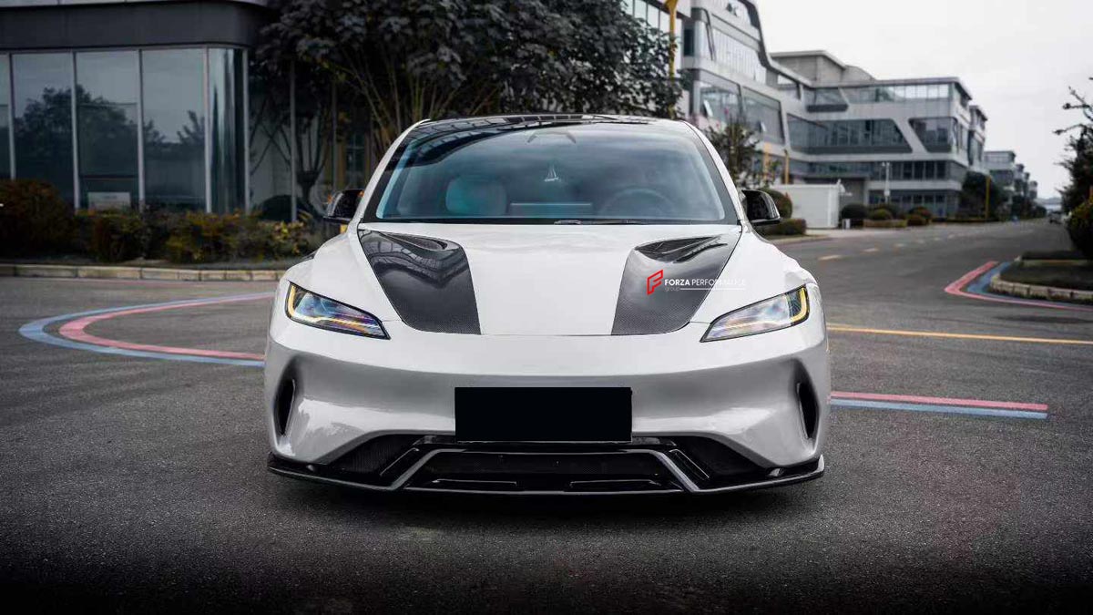 DRY CARBON BODY KIT for TESLA MODEL 3 HIGHLAND 2023+
Set includes:

Hood Bonnet
Front Fenders
Front Bumper
Front Lip
Material: Dry Carbon

NOTE: Professional installation is required.