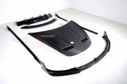 DRY CARBON BODY KIT for Tesla Model 3 V 2017 - 2023
Set includes:

Front Lip
Hood Bonnet
Side Skirts
Ducktail Spoiler
Rear Diffuser
Material: Carbon

NOTE: Professional installation is required.