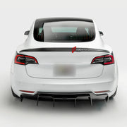 DRY CARBON BODY KIT for Tesla Model 3 V 2017 - 2023
Set includes:

Front Lip
Hood Bonnet
Side Skirts
Ducktail Spoiler
Rear Diffuser
Material: Carbon

NOTE: Professional installation is required.