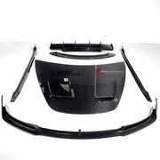 DRY CARBON BODY KIT for Tesla Model 3 V 2017 - 2023
Set includes:

Front Lip
Hood Bonnet
Side Skirts
Ducktail Spoiler
Rear Diffuser
Material: Carbon

NOTE: Professional installation is required.