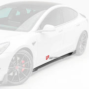DRY CARBON BODY KIT for Tesla Model 3 V 2017 - 2023
Set includes:

Front Lip
Hood Bonnet
Side Skirts
Ducktail Spoiler
Rear Diffuser
Material: Carbon

NOTE: Professional installation is required.