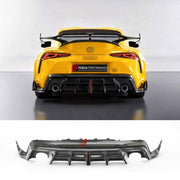 DRY CARBON BODY KIT for TOYOTA SUPRA V A90 A91 2019 - 2026

Set includes:
Front Lip
Front Bumper Canards
Rear Spoiler Wing
Rear Bumper Fins
Rear Diffuser

Material: Dry Carbon

NOTE: Professional installation is required.