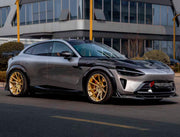 DRY CARBON BODY KIT for XIAOMI YU7 2025+ FORZA PERFORMANCE custom fit AE Design
Set includes:

Front Lip
Front Bumper Vents
Front Grille
Hood Bonnet
Front Fenders
Side Skirts
Rear Fenders
Roof Spoiler
Rear Spoiler Wing
Rear Bumper Vents
Rear Diffuser
Material: Dry Carbon

NOTE: Professional installation is required.