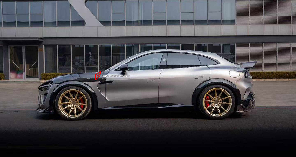 DRY CARBON BODY KIT for XIAOMI YU7 2025+

Set includes:
Front Lip
Front Bumper Canards
Hood Bonnet
Side Skirts
Roof Spoiler
Rear Spoiler Wing
Rear Bumper Fins
Rear Diffuser
Forged Wheels Rims

Material: Dry Carbon

NOTE: Professional installation is required.