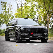 DRY CARBON BODY KIT for ZEEKR 9X 2025+

Set includes:
Front Lip
Front Bumper Canards
Hood Bonnet
Fender Flares
Side Skirts
Roof Spoiler
Ducktail Spoiler
Rear Window Air Vent Trims
Trunk Lid Trim
Rear Bumper Fins
Rear Diffuser

Material: Dry Carbon

NOTE: Professional installation is required.