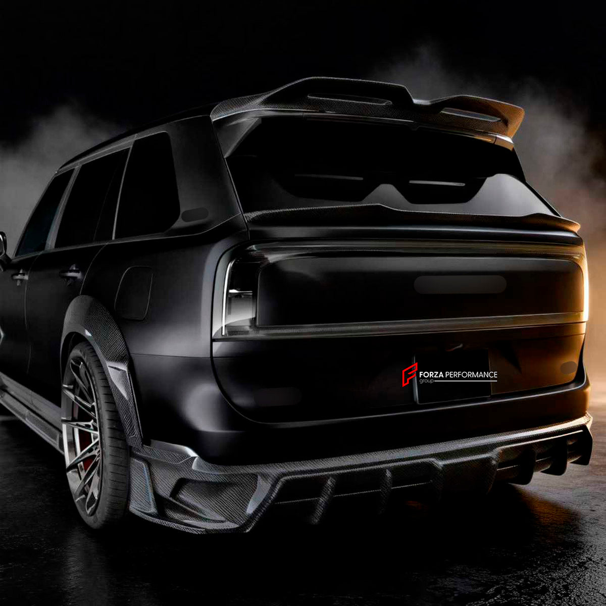 DRY CARBON BODY KIT for ZEEKR 9X 2025+ FORZA PERFORMANCE   custom fit AE Design
Set includes:

Front Lip
Hood Bonnet
Front Fenders
Side Skirts
Rear Fenders
Roof Spoiler
Ducktail Spoiler
Rear Diffuser
Material: Dry Carbon

NOTE: Professional installation is required.