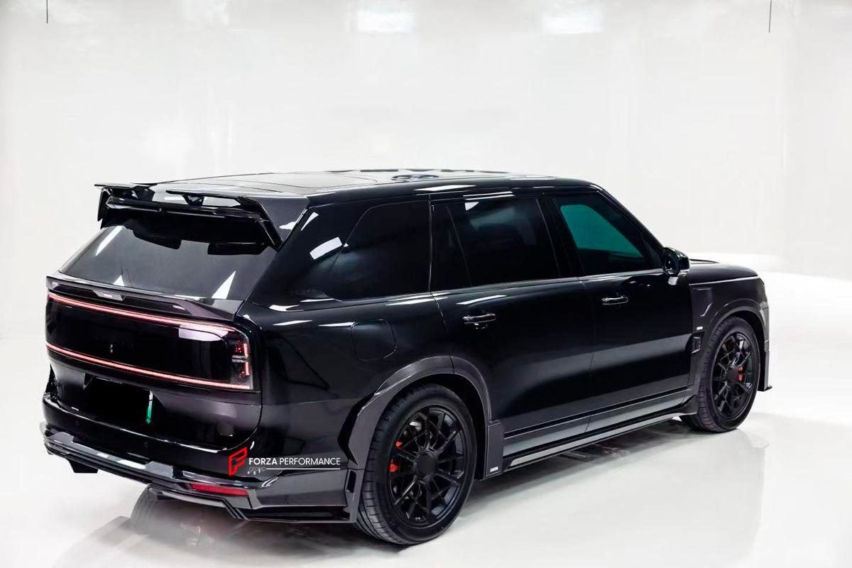 DRY CARBON BODY KIT for ZEEKR 9X 2025+ FORZA PERFORMANCE custom fit ZEEKR 9X AMANS
Set includes:

Front Lip
Front Bumper Air Vents
Hood Vent Trims
Fender Panels
Front Fender Flares
Side Skirts
Rear Fender Flares
Roof Spoiler
Ducktail Spoiler
Rear Diffuser
Forged Wheels
Material: Dry Carbon

NOTE: Professional installation is required.
