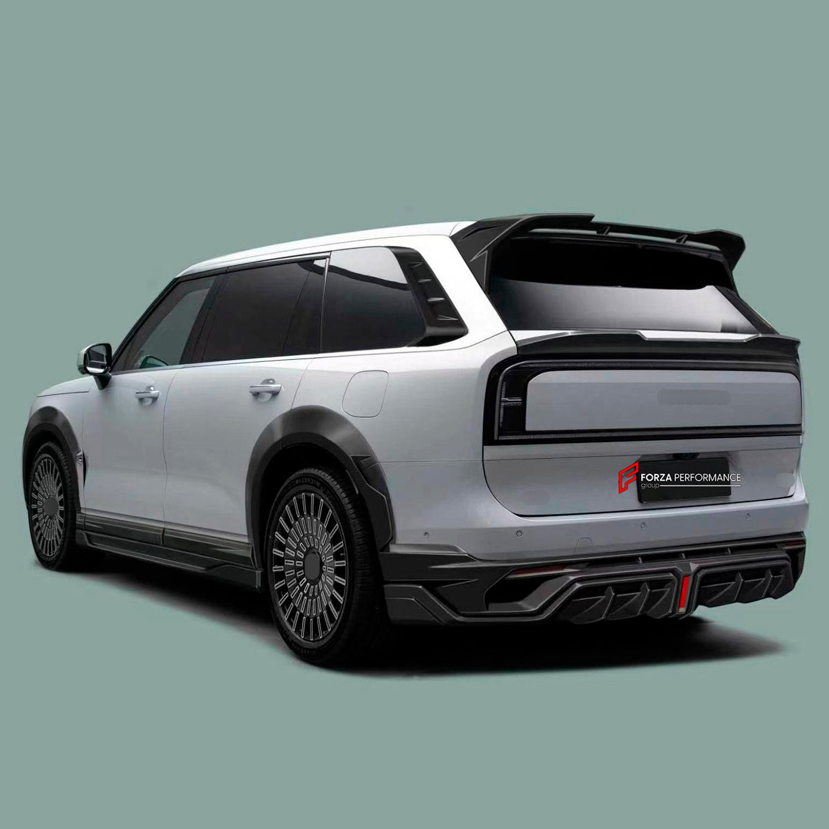 DRY CARBON BODY KIT for ZEEKR 9X 2025+ FORZA PERFORMANCE   custom fit OCEX Design
Set includes:

Front Lip
Front Bumper Vents
Headlight Cover Trim
Hood Bonnet
Front Fenders
Side Skirts
Rear Fenders
Roof Spoiler
Ducktail Spoiler
Rear Diffuser
Material: Dry Carbon

NOTE: Professional installation is required.