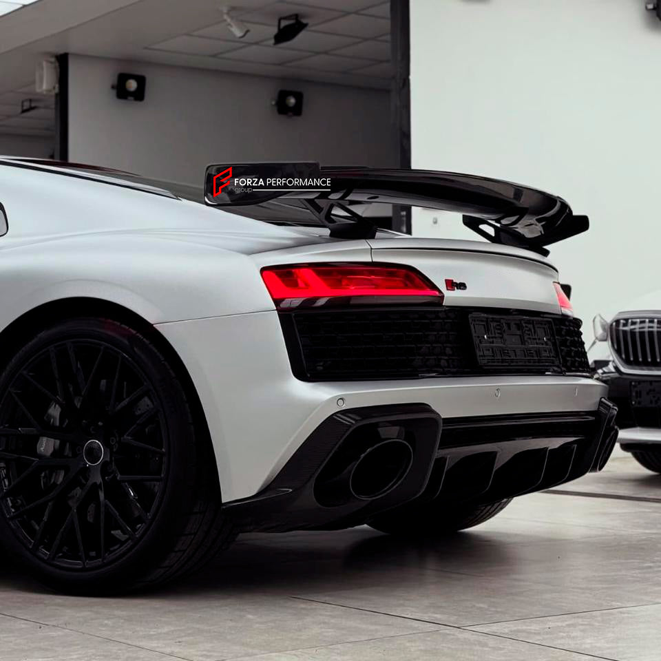 GT STYLE DRY CARBON REAR SPOILER FOR AUDI R8 4S 2015-2019