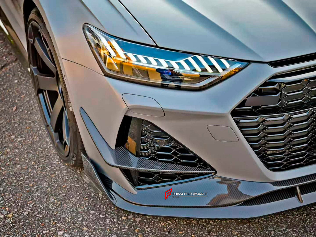 DRY CARBON BODY KIT for AUDI RS6 C8 2019 - 2023

Set includes:

Front Lip
Front Bumper Canards
Hood Bonnet
Side Skirts
Roof Spoiler
Rear Diffuser
Material: Dry Carbon

NOTE: Professional installation is required