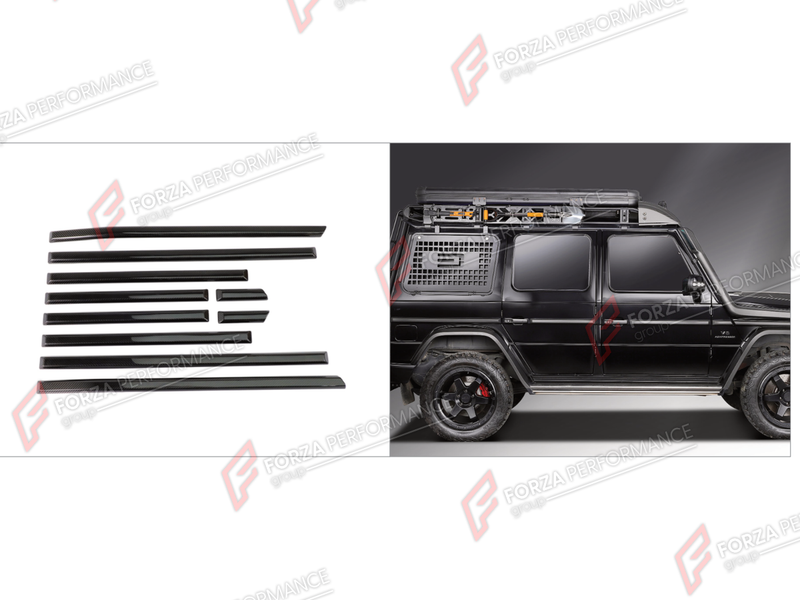 DRY CARBON BODY SIDE DOOR MOLDINGS for MERCEDES-BENZ G-CLASS W463 2008 - 2018