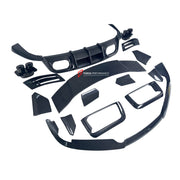 DRY CARBON BODY KIT FOR PORSCHE 911 992 TURBO TURBO S 2019+  Set includes:  Front Lip Front Air Vent Covers Side Skirts  Rear Diffuser Exhaust Tips Rear Canards Rear Spoiler