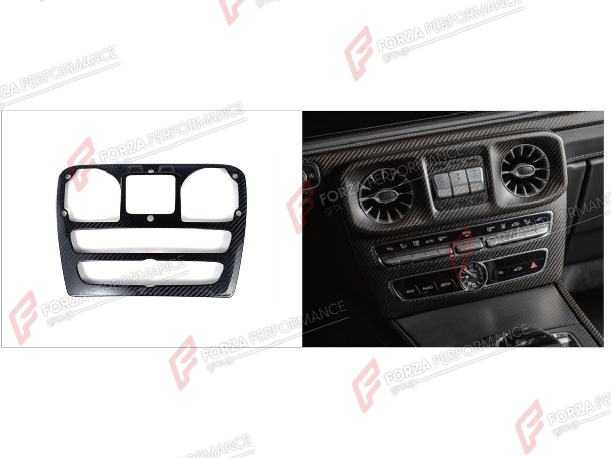 DRY CARBON CENTRAL CONTROL PANEL TRIM for MERCEDES-BENZ G-CLASS W464 G63 G350 G350D G400D G500 G550 2019 - 2024

Set includes:
Central Control Panel Trim

Material: Dry Carbon

NOTE: Professional installation is required.
